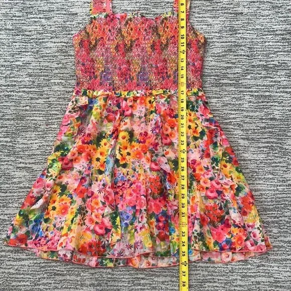 NWT Alice + Olivia Jocelyn Smocked Mini Dress Size 12 - Picture 12 of 16